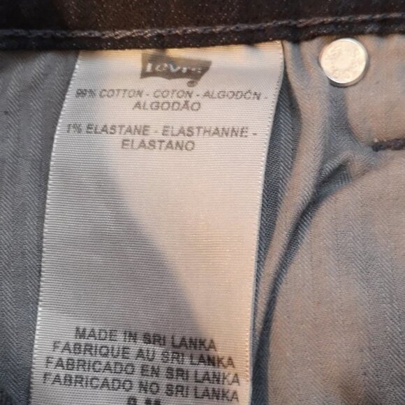 Levi's Slight Curve Classic Straight Leg Ladies Dark Wash Jeans - Picture 6 of 11